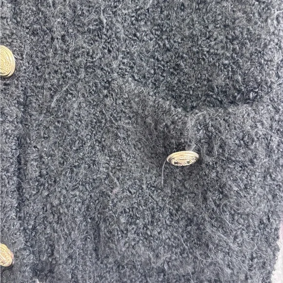 ZARA KNIT CARDIGAN WITH GOLDEN BUTTONS S - Picture 3 of 4